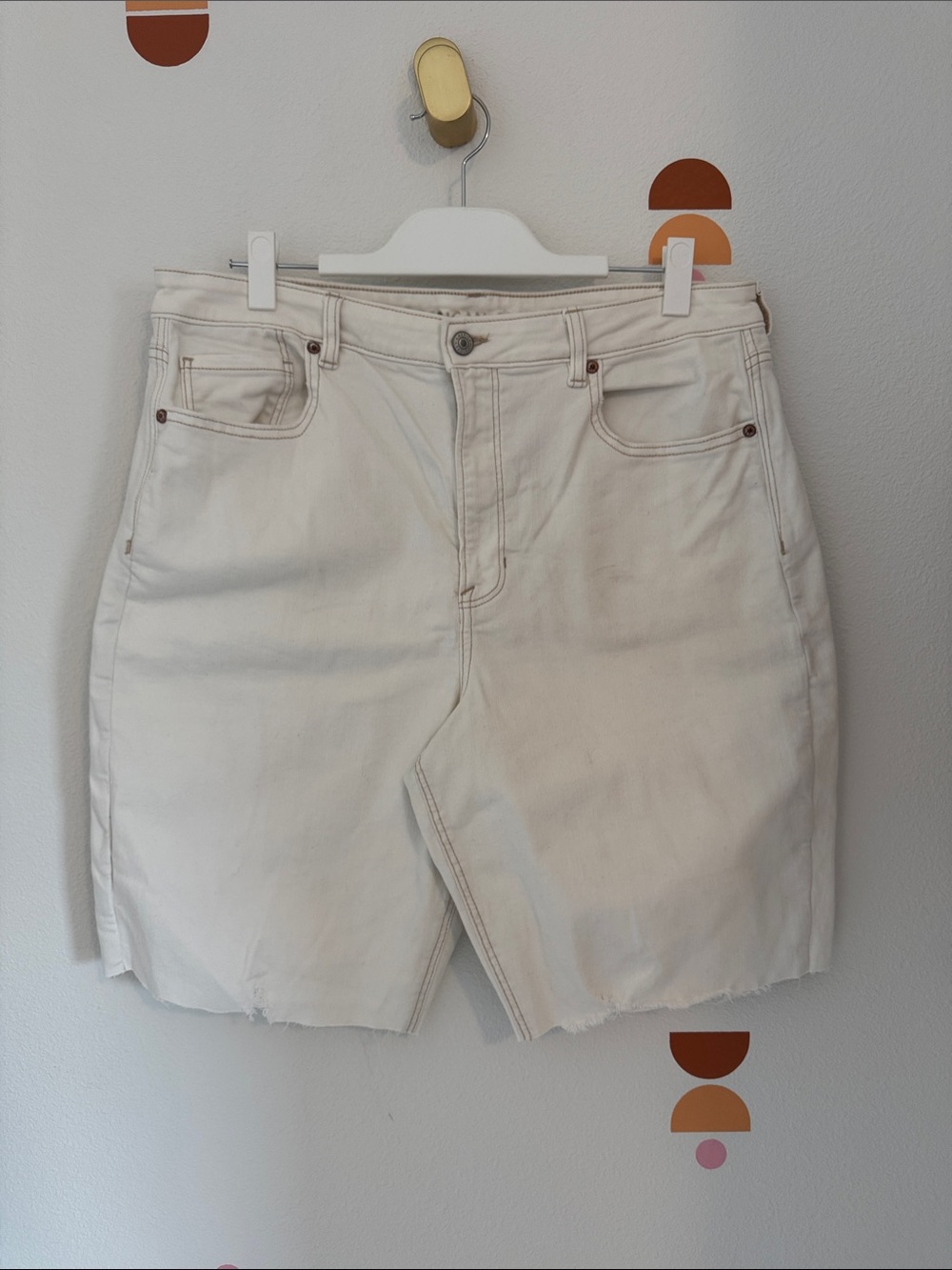 American Eagle Outfitters Off-White Denim Shorts N0006